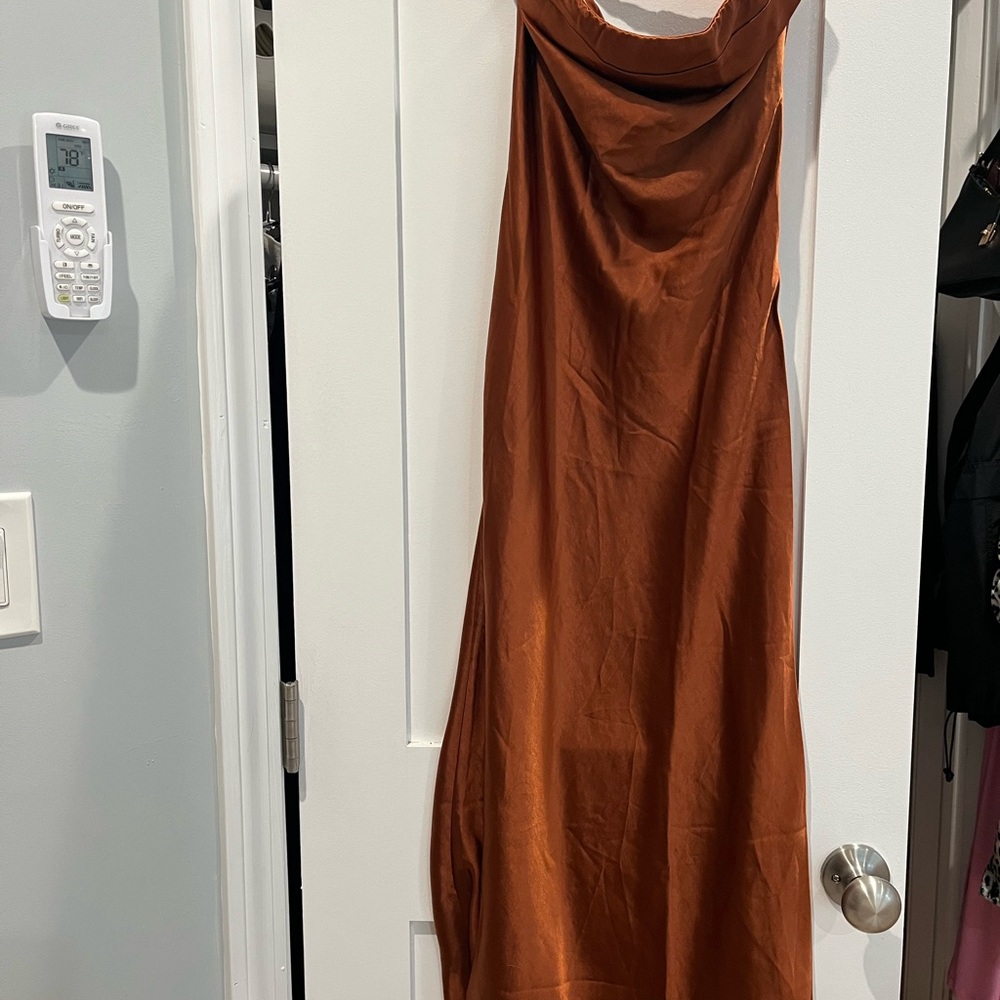 Elegant Rust Orange Women's Dress